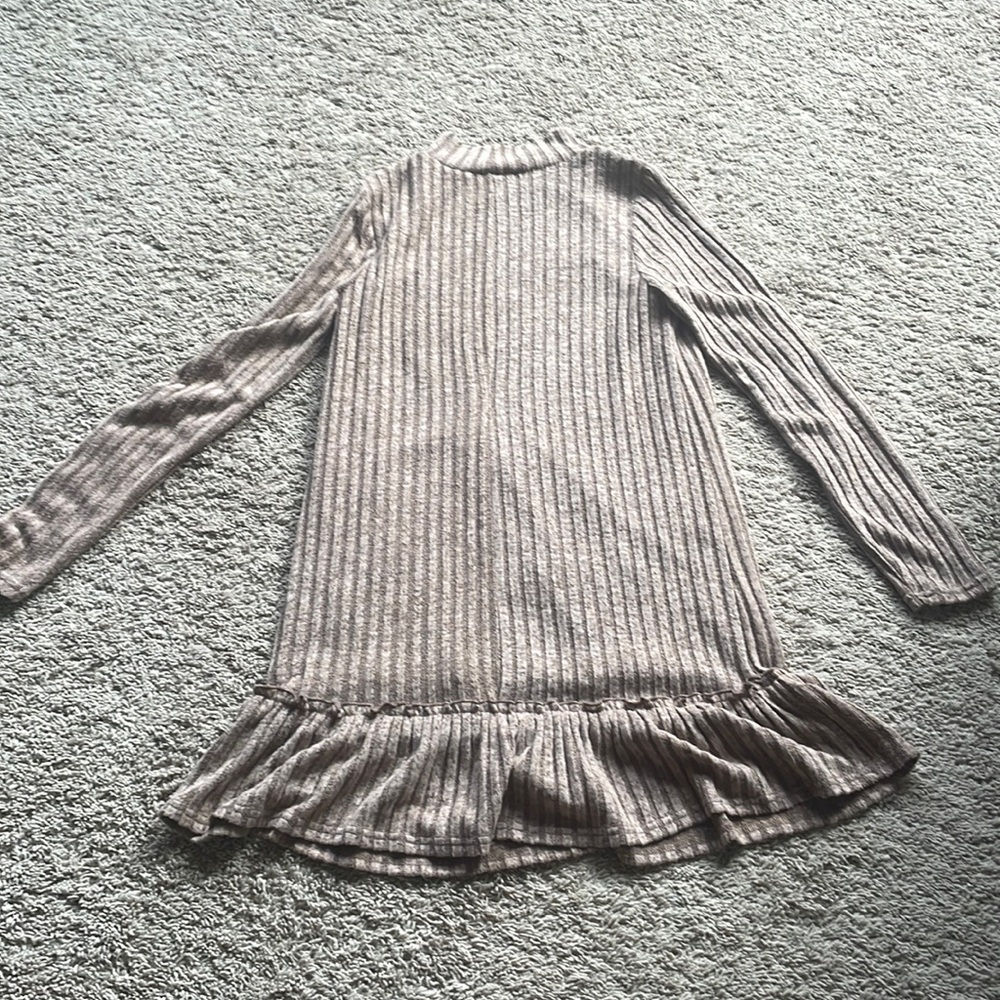Size small. Very J long sleeve, turtle neck dress.